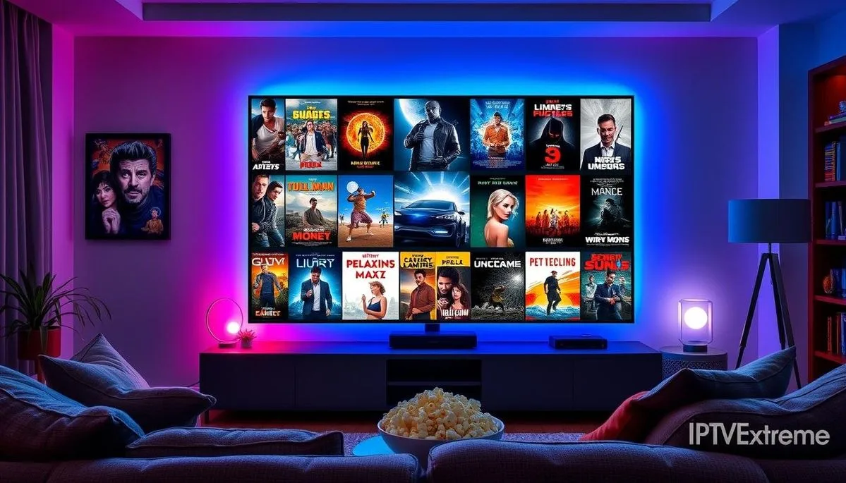 Viewora IPTV — movies and series on Smart TV in living room